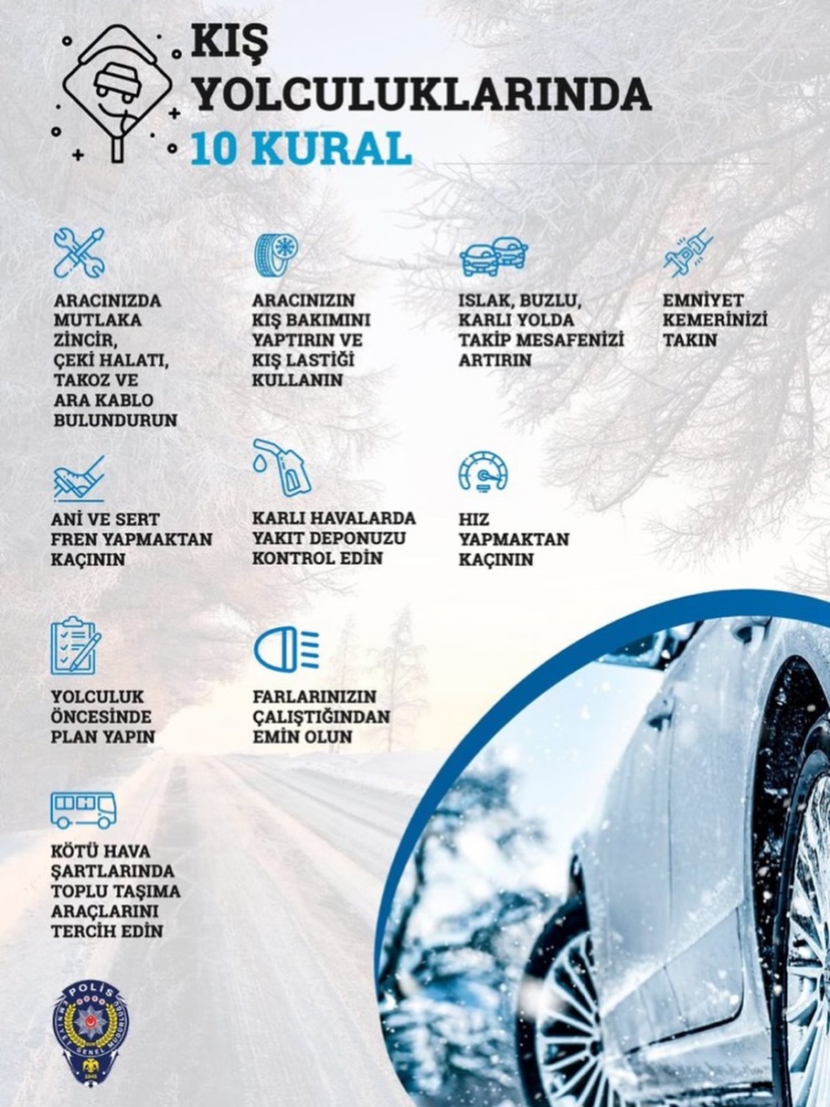 Kış Aylarında Güvenli Seyahat İçin 10 Kural