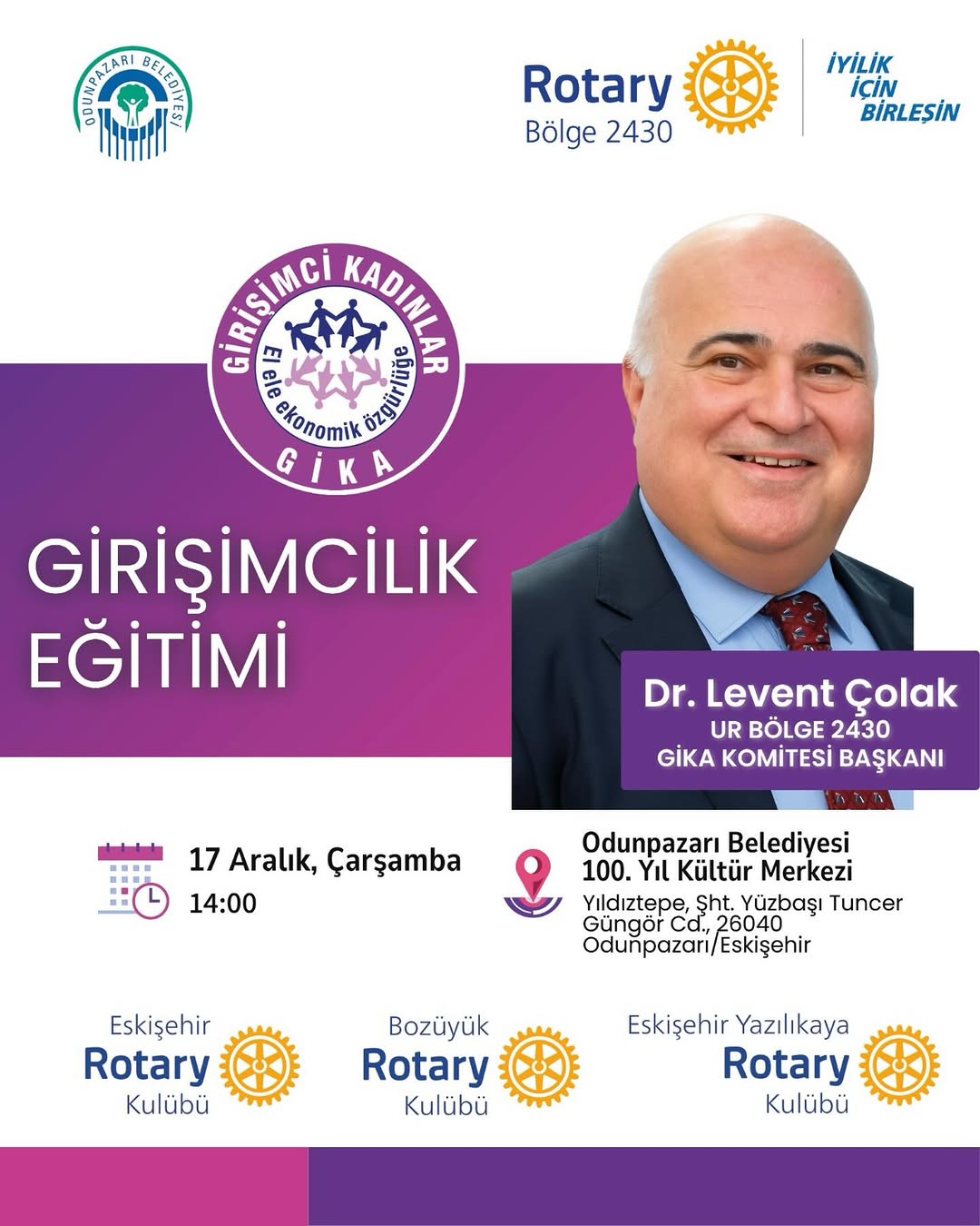 Odunpazarı Belediyesi ve Eskişehir Rotary Kulübü İş Birliğiyle Kadınlara Özel Girişimcilik Eğitimi Düzenleniyor