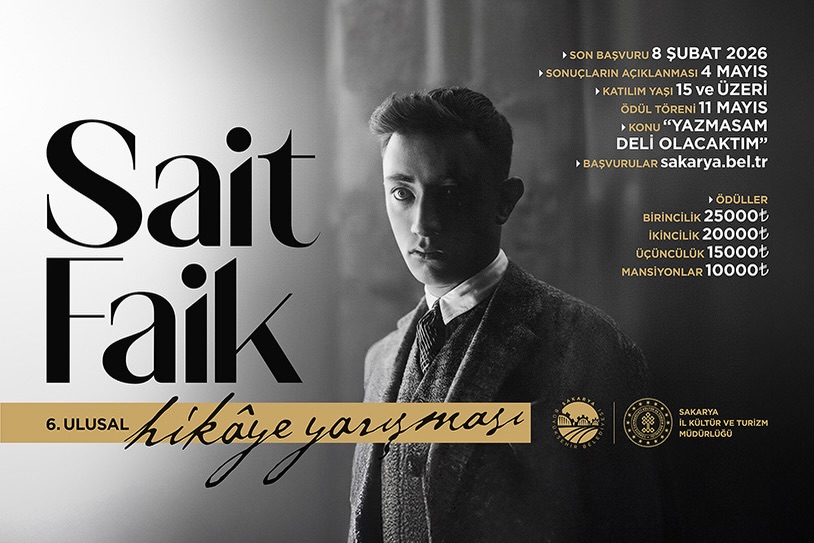 Sakarya İl Kültür ve Turizm Müdürlüğü ve Sakarya Büyükşehir Belediyesi işbirliği ile düzenlenecek olan 6. Ulusal Sait Faik Hikâye Yarışması