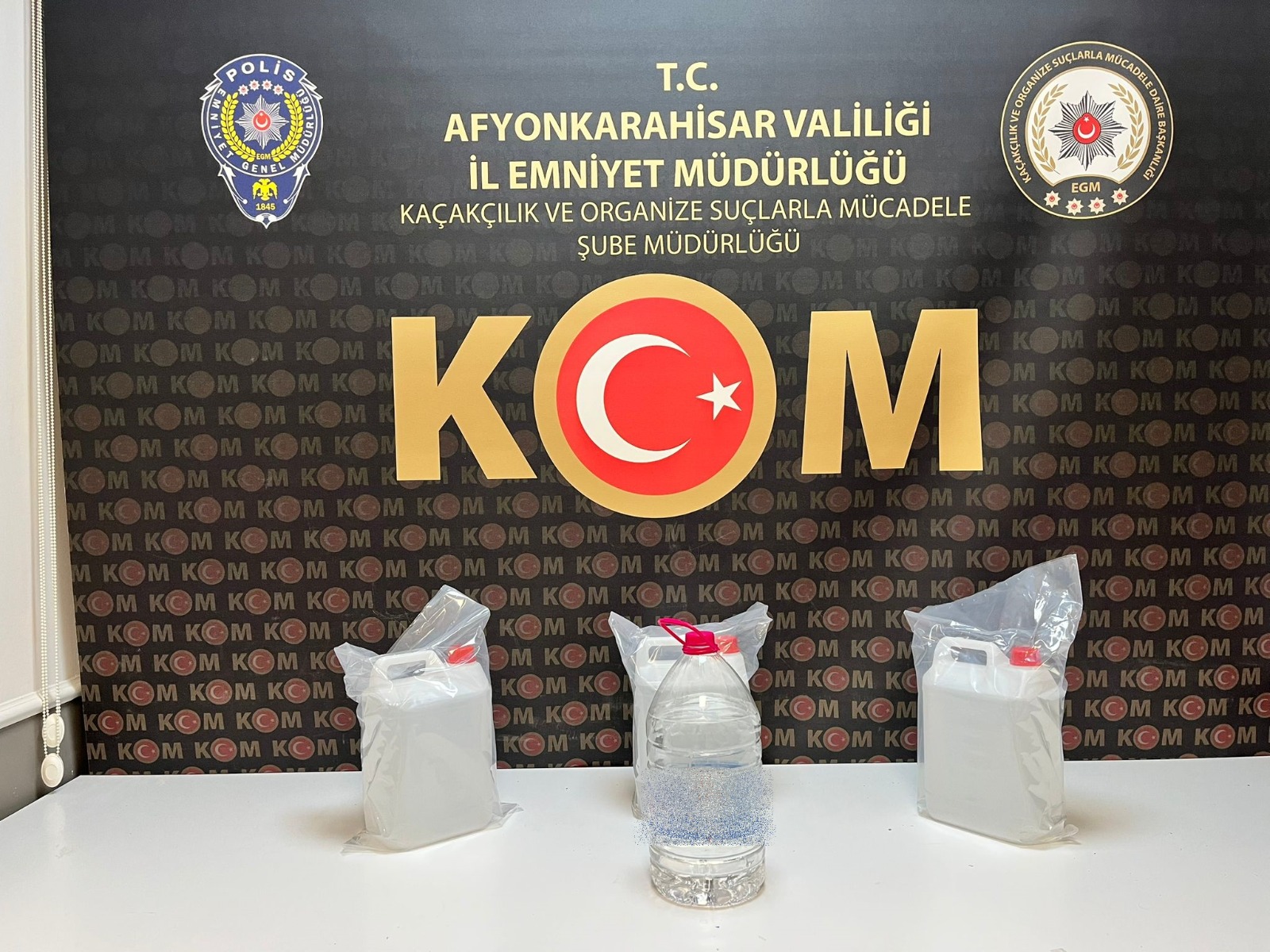 Afyonkarahisar’da Kaçak Alkol Operasyonu