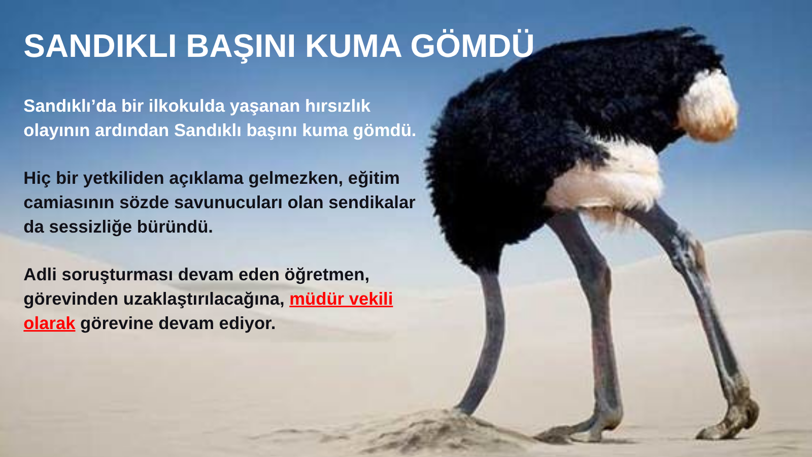 Sandıklı skandalında sessizlik