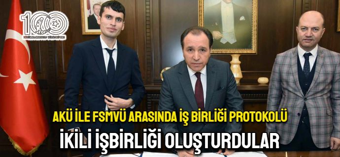 AKÜ ile FSMVÜ arasında iş birliği protokolü imzalandı